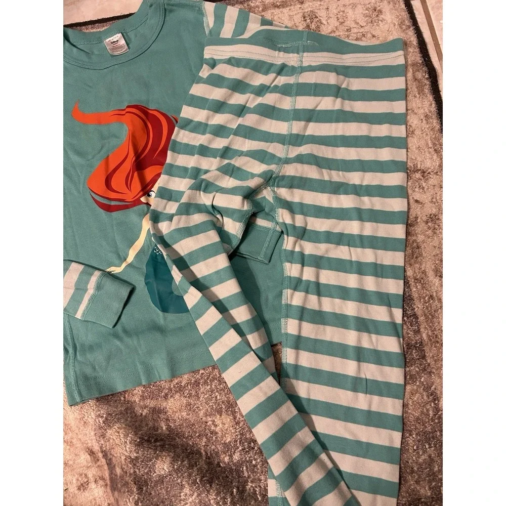 Disney Hanna Andersson Ariel Stripped Pajama Set Size‎ 10